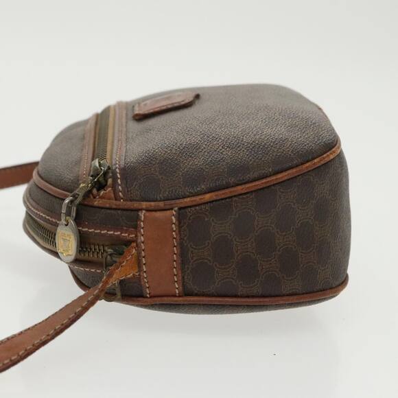 CELINE Macadam Canvas Shoulder Bag Pvc Leather Brown Gold - Picture 5 of 13